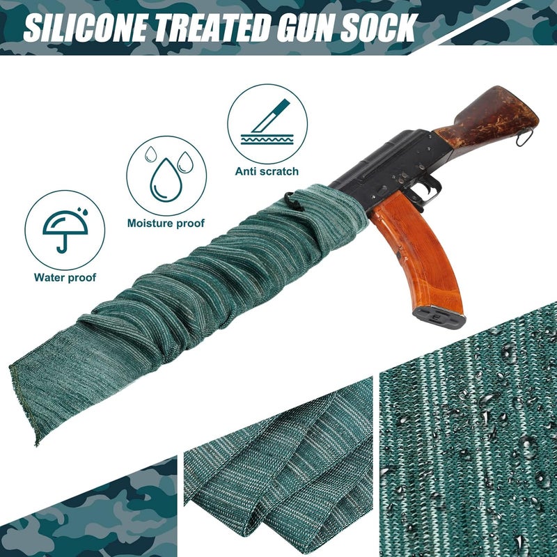 Sratte 12 Pcs 54 Inch Gun Socks Silicone Anti Rust Thick Gun Sleeve Waterproof with Drawstring Closure Bulk Pack for Tactical Hunting - Image 3